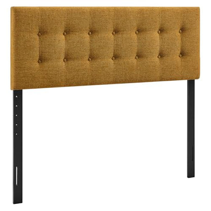 Modway Emily Full Size Performance Fabric Headboard in Copper - Linen-Like Upholstery with Button Tufting and 7 Adjustable Height Positions - color: Copper, size: Full