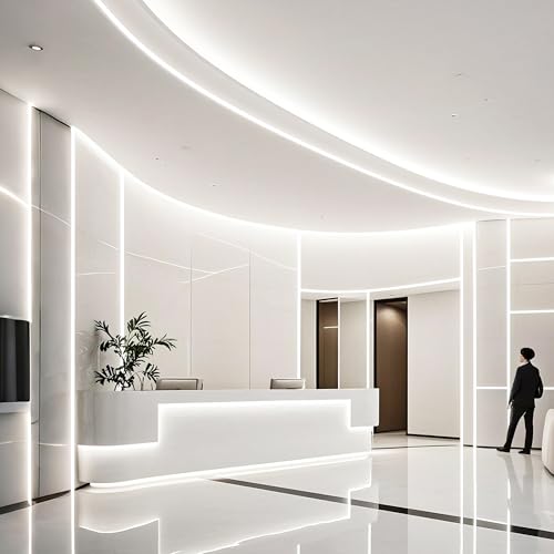 Pandery COB LED Strip Lights Cool White,24V Dimmable led Light Strip KIT with Remote and app Control,6000K 9.84FT/3m 8mmwide Ra>90 Cuttable Flexible Strip Lights for Bedroom,Wardrobe,Cabinet - color: 6000K Cool White, size: 9.84FT