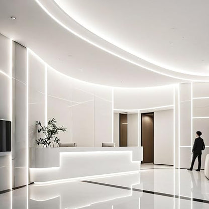 Pandery COB LED Strip Lights Cool White,24V Dimmable led Light Strip KIT with Remote and app Control,6000K 9.84FT/3m 8mmwide Ra>90 Cuttable Flexible Strip Lights for Bedroom,Wardrobe,Cabinet - color: 6000K Cool White, size: 9.84FT