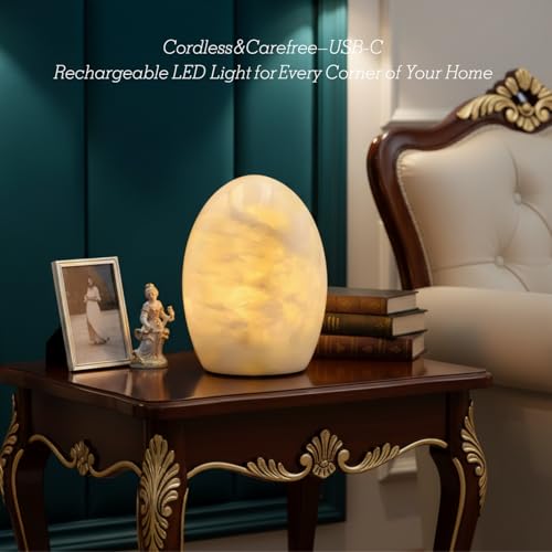 Marmor Marble Lamp Table Lamp Unique Stone Lamp Touch Lamp Pat Lamp Type-C 3 Way Bedside Lamps Ambient Light Bedroom Night Stands Small Night Light Decorative LED Warm Portable Lamps Rechargeable