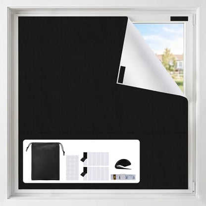 Serlmwnt 100% Blackout Bedroom Curtains, No-Drill, Customizable Blackout Curtains (Suitable for Bedrooms, Home Theaters, RVs) (57" W x 118" H) - size: 57"W x 118"L (Pack of 1)