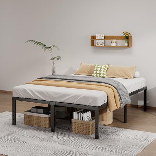 LUMUNANCE Metal Bed Frame Full Size - 18 Inch Heavy-Duty Full Platform Bed Frame No Box Spring Needed, Easy Assembly, Noise-Free, Sturdy Mattress Foundation, Underbed Storage Space - size: Full, style: 18 Inch