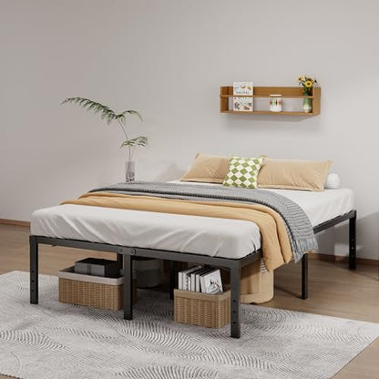 LUMUNANCE Metal Bed Frame Full Size - 18 Inch Heavy-Duty Full Platform Bed Frame No Box Spring Needed, Easy Assembly, Noise-Free, Sturdy Mattress Foundation, Underbed Storage Space - size: Full, style: 18 Inch