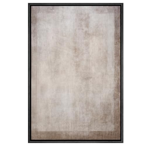 SIGNWIN Framed Canvas Print Wall Art Pastel Grunge Watercolor Gray Abstract Shapes Illustrations Modern Art Decorative Minimalism for Living Room, Bedroom, Office - 16"x24" Black - color: A04-2308-win19, size: 24"L x 16"W