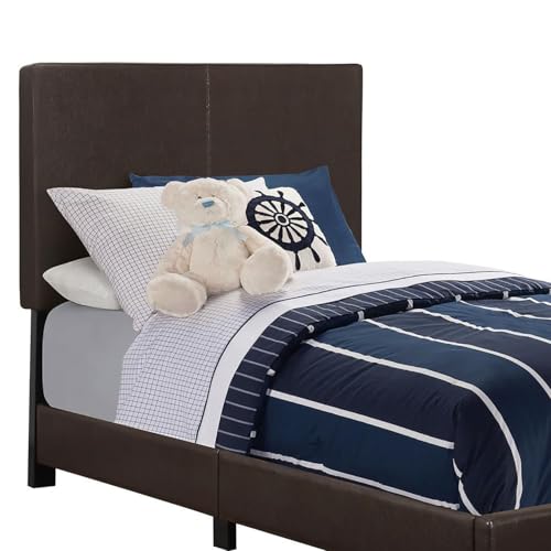 Brown Upholstered Bed Frame