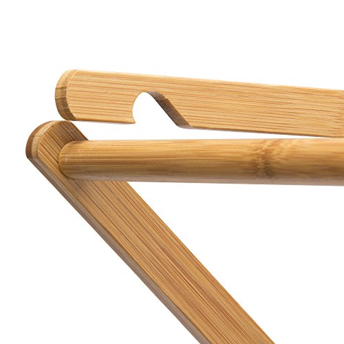 Household Essentials Bamboo Folding Clothes Drying Rack, Upscale Laundry Rack with 11 Dowels, Environmentally Friendly, Stable Frame, Shelf for Drying Flat - color: Natural Bamboo