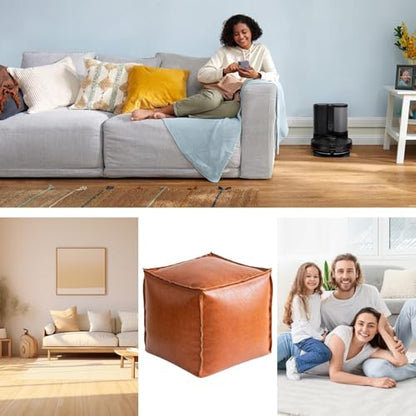 Storage Footstool Soft Seat Fillable Storage Foot Stools | Toy Chair Versatile Bedroom Comfortable Seating for Dorm Workplace Apartment