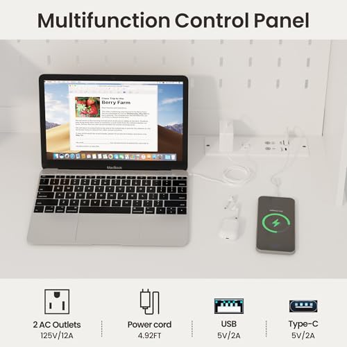 Lvifur 31.5" LEDStudy Desk with Drawer,Hutch,Reading Lights | Computer Desk with Charging Station,2 Drawer,Compact Writing Desks,Home Office Desks for Bedroom,White - color: White-a