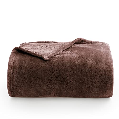 BEDELITE Fleece Blanket Soft Plush King Size Bed Blanket Brown 108"x90" | Ultra Soft Fleece, Plush Microfiber, Lightweight Warmth, All Season Comfort, Fade Resistant, Machine Washable - color: Brown, size: King(108"x90")