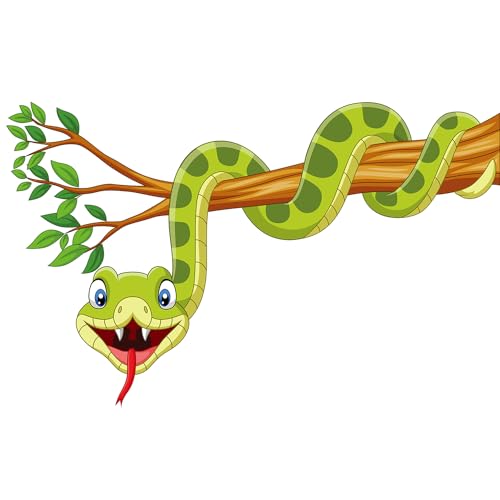 Removable Snake Vinyl Wall Stickers Peel and Stick Waterproof Snake Wall Decal for Living Room Kids Bedroom Playroom Nursery Decor - style: Snake