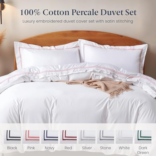 Ella Jayne Duvet Cover King 100% Cotton Percale Soft Set Pink Design 3 Pcs | King Duvet Cover | Soft Cotton Percale | 106 x 90 Inch Cover | Includes 2 Matching Pillow Shams | Pink Design - color: Pink, size: King/Cal King