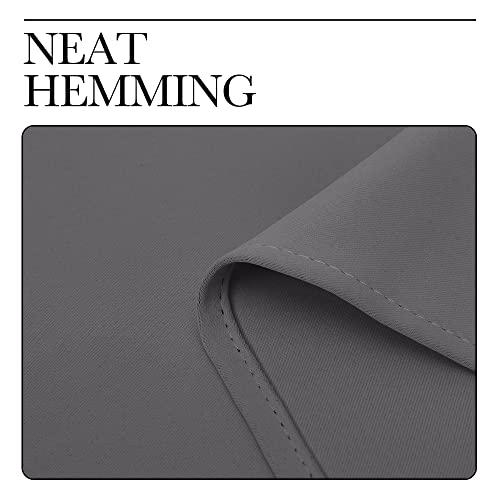 NICETOWN Thermal Insulated Grommet Blackout Curtains for Bedroom (2 Panels, W42 x L63 -Inch, Grey) - color: Grey, size: 42"W x 63"L (Pack of 2)