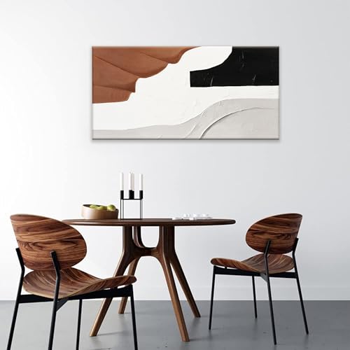 TAIJXAGSG Canvas Art Wall Decor Artwork Black And White Geometric Color Block Abstract Wall Decor Brown Paintings Home Modern Bedroom Art Bathroom 20" X 40" Ready To Hang - color: Brown Color, size: 40"L x 20"W