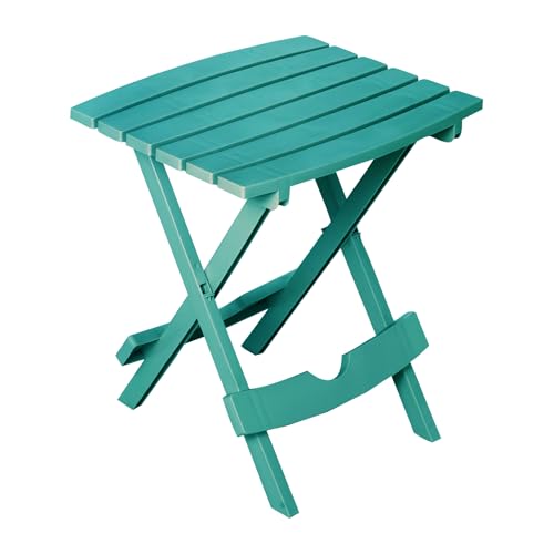 Adams Quik-Fold® Side Table - Teal - color: Teal