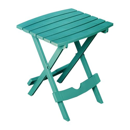 Adams Quik-Fold® Side Table - Teal - color: Teal