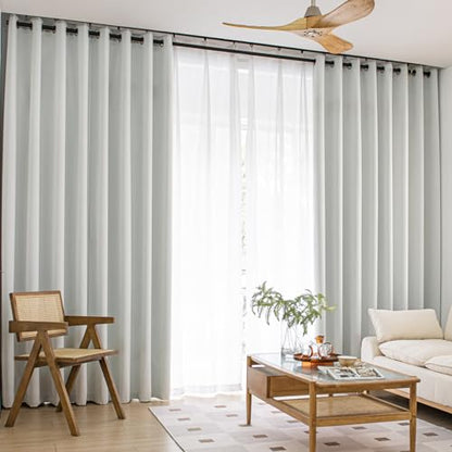 Windows Beige Blackout Curtains 72 inches Long 2 Panels Set Grommet Blackout Drapes Noise Reducing Thermal Insulated for Bedroom Living Room Nursery - color: Beige, size: 52"W x 72"L (Pack of 2)