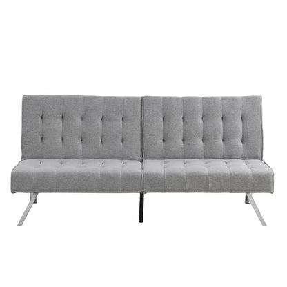anwickjeff Futon Sofa Bed, Modern Convertible Armless Sleeper Couch Loveseat Sofa Sleeper Daybed for Studio, Apartment, Office, Small Space, Compact Living Room,68.1”x 32.9”x 32.3” (Gray) - color: Grey