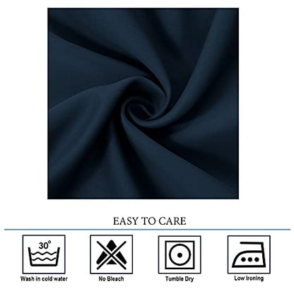 Diraysid Navy Blue Grommet Blackout Curtains for Bedroom Thermal Insulated Room Darkening Curtains Drapes, 42 x 72 inch, 2 Panels - color: Navy Blue, size: 42"W x 72"L (Pack of 2)