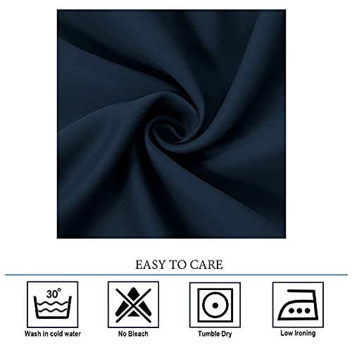 Diraysid Navy Blue Grommet Blackout Curtains for Bedroom Thermal Insulated Room Darkening Curtains Drapes, 42 x 95 inch, 2 Panels - color: Navy Blue, size: 42"W x 95"L (Pack of 2)