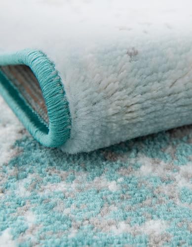 Rugs.com - Monte Carlo Rug – 2' x 3' 1 Turquoise Easy-Clean Rug – Ideal for Entryways, Kitchens, and Small Spaces - color: Turquoise, size: 2'2" x 3' (Rectangular)