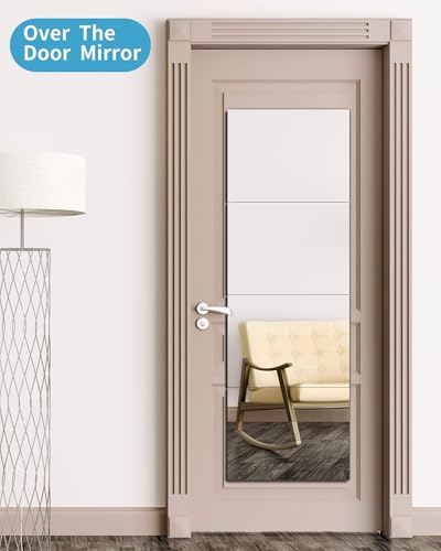 quegau Full Length Wall Mirror Tiles, Made of Shatterproof Plexiglass Acrylic (Large 15.5"x 15.5"x 4 Pcs); Non Glass Safety Mirror Great for Baby Kids Playroom, Bedroom, Door, Home Gym - size: 4PCS-15 x15 inches