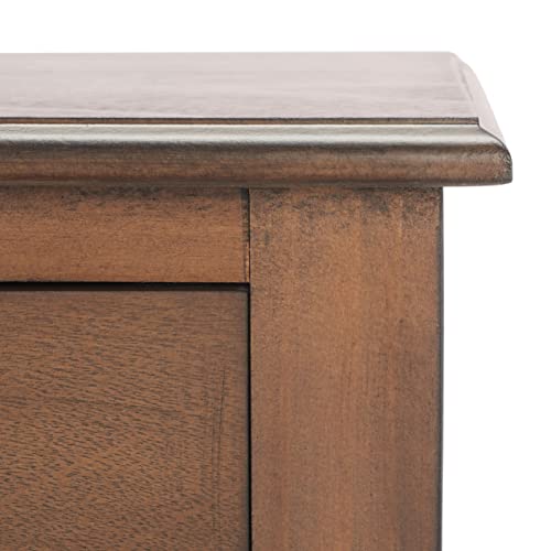 SAFAVIEH Furniture - Athena 2-Drawer Console Table - Brown - Solid Wood - Farmhouse Classic Design - Ideal for Entryway, Living Room, Hallway, 35.5" W x 13" D x 29.5" H (CNS5702C) - color: Brown