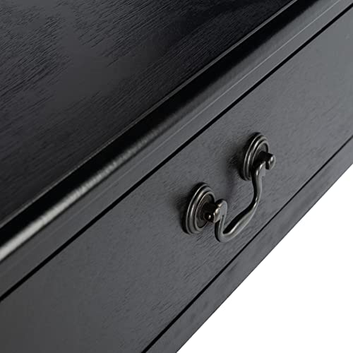 SAFAVIEH Furniture - Athena 2-Drawer Console Table - Black - Solid Wood - Farmhouse Classic Design - Ideal for Entryway, Living Room, Hallway, 35.5" W x 13" D x 29.5" H (CNS5702B) - color: Black