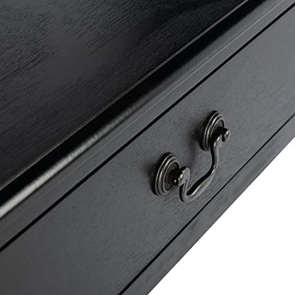 SAFAVIEH Furniture - Athena 2-Drawer Console Table - Black - Solid Wood - Farmhouse Classic Design - Ideal for Entryway, Living Room, Hallway, 35.5" W x 13" D x 29.5" H (CNS5702B) - color: Black