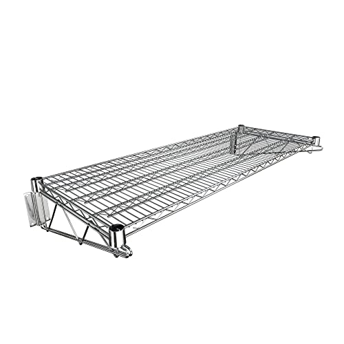 18" x 48" Chrome Wire Wall Mount Shelf - color: Chrome, size: 18" x 48"