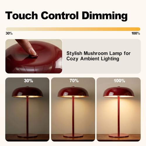 Cordless Table lamp - color: Red
