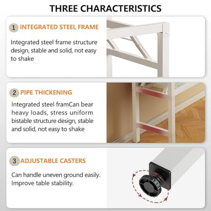 31.5 Inch Folding Table，Square Folding Desks for Small Space,Small Foldable Desk No Assembly,Black. - color: Frame：black/Board：black, size: 31.5" x 19.7"