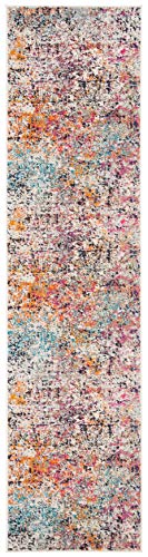 SAFAVIEH Madison Collection Runner Rug - 2'2" x 6', Grey & Pink, Modern Abstract Design, Non-Shedding & Easy Care, Ideal for High Traffic Areas in Living Room, Bedroom (MAD460A) - color: Grey/Pink, size: 2'2" x 6' (Runner)