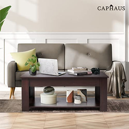 CAPHAUS 47' Natural Oak Lift Top Coffee Table with Storage, 110 lbs Capacity, 11 lbs Lifted - color: Natural Oak, size: 47"