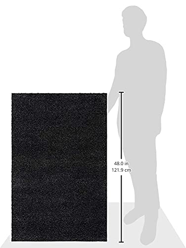 SAFAVIEH Milan Shag Collection Area Rug - 2' x 4', Dark Grey, Solid Design, Non-Shedding & Easy to Clean, Plush Thick Pile, Ideal for Foyer, Bedroom, Accent Space (SG180-8484) - color: Dark Grey, size: 2' x 4' (Rectangular)