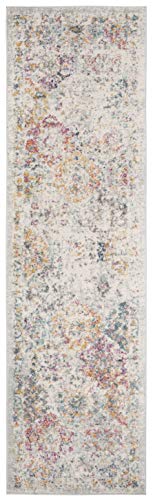 SAFAVIEH Madison Collection Runner Rug - 2'3" x 18', Grey & Gold, Boho Chic Distressed Design, Non-Shedding & Easy Care, Ideal for High Traffic Areas in Living Room, Bedroom (MAD611F) - color: Grey/Gold, size: 2'3" x 18' (Runner)