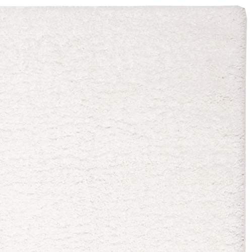 SAFAVIEH August Shag Collection Accent Rug - 2'3" x 4', White, Solid Design, Non-Shedding & Easy Care, 1.2-inch Thick Ideal for High Traffic Areas in Entryway, Living Room, Bedroom (AUG900A) - color: White, size: 2'3" x 4' (Rectangular)