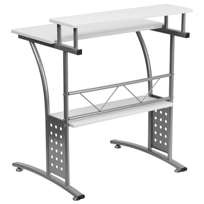 Flash Furniture Clifton White Computer Desk 28 Inch - color: White, size: 28 Inch