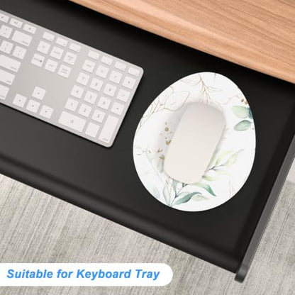 Rimilak Small Mouse Pad 8.2 x 7 Inch, Irregular Mini Mousepad, Boho Leaves | Non-Slip Rubber Base, Waterproof Compact Mouse Mat for Laptop Computer Wireless Mouse Keyboard Home Office Travel - color: Boho Leaves, size: 8.2L x 7W inches