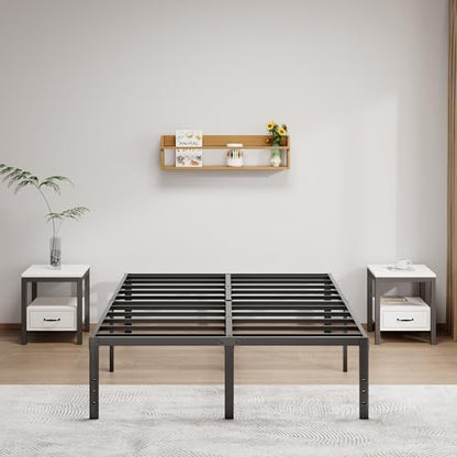 LUMUNANCE Metal Bed Frame Queen Size - 18 Inch Heavy-Duty Queen Platform Bed Frame No Box Spring Needed, Easy Assembly, Noise-Free, Sturdy Mattress Foundation, Underbed Storage Space - size: Queen, style: 18 Inch