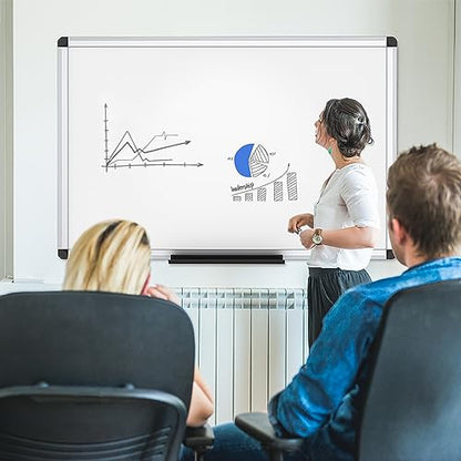 VIZ-PRO Magnetic Dry Erase Board, 24 X 18 Inches, Silver Aluminium Frame - size: 24 X 18 Inches
