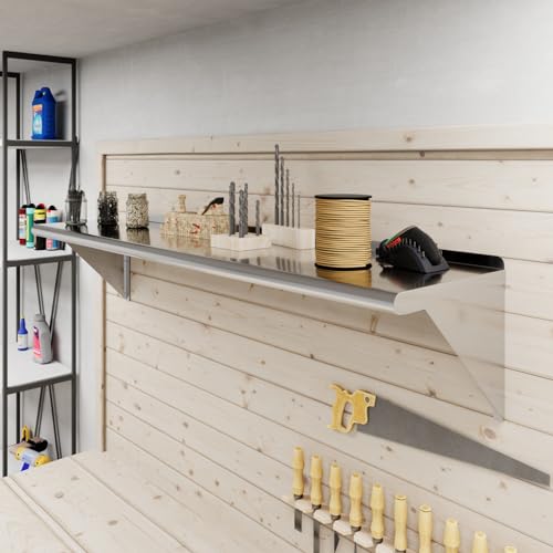 AmGood 60" Long X 14" Deep Stainless Steel Wall Shelf | NSF Certified | Appliance & Equipment Metal Shelving | Kitchen, Restaurant, Garage, Laundry, Utility Room - size: 60" Long X 14" Deep