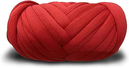 Giant Arm Knitting Chunky Yarn for Braided Knot Throw Blanket, Jumbo Chunky Ya rn Twist Tubular Ya rn Soft Extra Thick Yar n, Fluffy Bulky Weave Craft Crochet (Red 0.55 lb) - color: Elegant red, size: 0.55lb