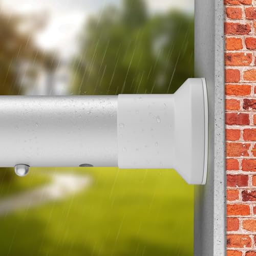 Heavy Duty Tension Curtain Rod No Drilling, 43-102 Inch Adjustable | 1.26" Diameter Pole with Strong Spring Loaded, Non Slip, Renter Friendly, Shower Rods for Bathroom/Windows/Closet,Matte White - color: Matte White, size: 43-102 Inches