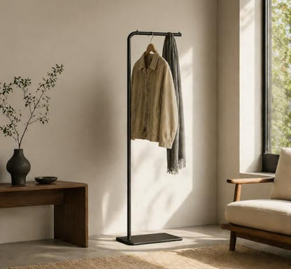 Matte Black Metal Coat Rack, Freestanding Coat Stand with Heavy-weight Slate Base, Modern Clothing Tree for Entryway, Bedroom, Hallway (A13) - color: A13