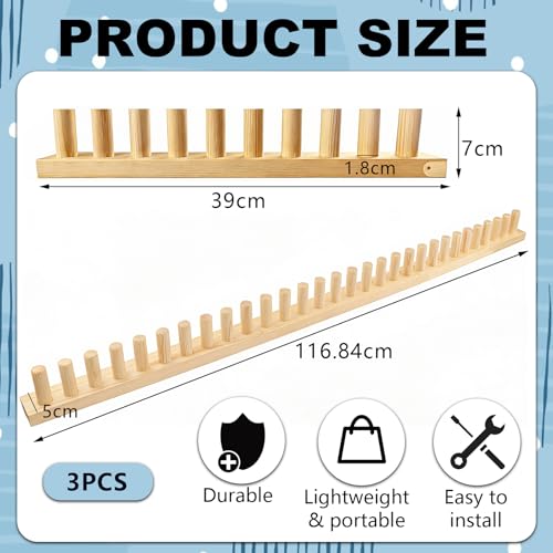 KUNAL 46" Chunky Blanket Loom,Wooden Loom for DIY Throw Blankets | Adjustable Size Hand Chunky Knitting Loom, Beginner Friendly Yarn Craft