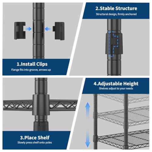 Heavy Duty Clothes Rack with Cover Portable Wardrobe with Storage Shelves | Adjustable Closet System 1100 lb Capacity 70.87 x 15.75 x 76.46 in for Bedrooms Walk In Closets and Laundry Rooms - color: 70.87" (Black)