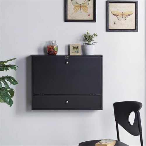 SEI Furniture Wall Mount Laptop Desk - Universal Style, Black
