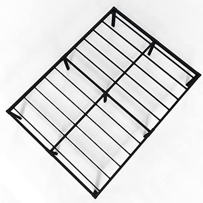 DiaOutro 18 Inch High Bed Frame Queen Size with Storage, Black | Steel Slats Platform No Box Spring Needed Mattress Foundation, Easy Assembly, Noise Free - size: Queen, style: 18 Inch (Black)