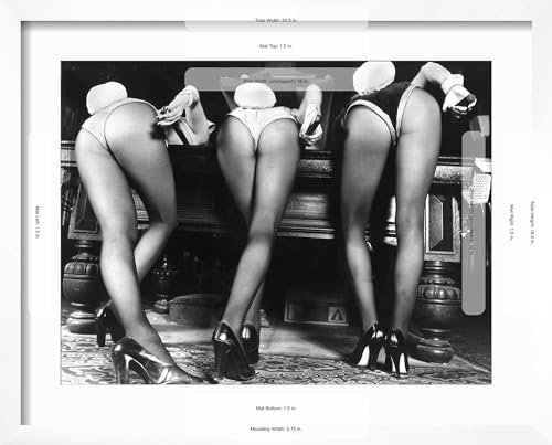 AllPosters Wall Photographic Print Playboy Bunnies Will Challenge Press Club Rabbits at the Press Club, February 1978 on White Frame, 16x12 - color: White Frame, size: 16"L x 12"W