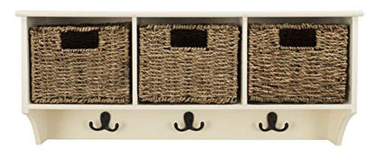 Safavieh Home Collection Finley Hanging 3 Basket Wall Rack - color: White